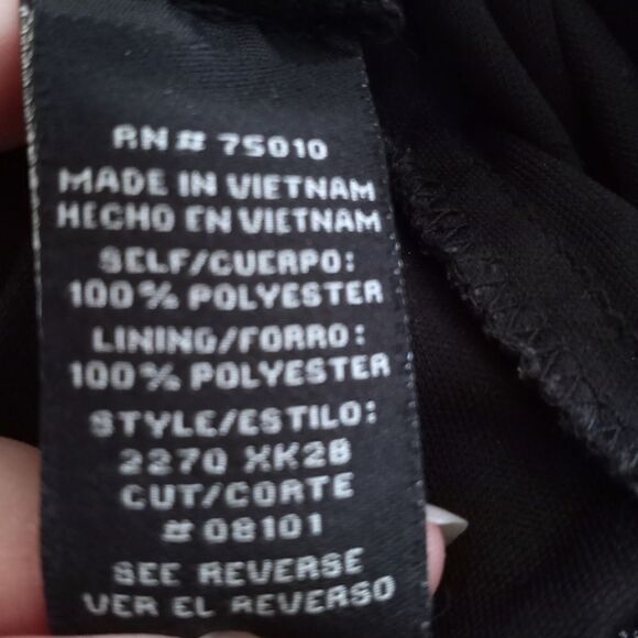 CITY TRIANGLES BLACK & WHITE OFF-THE-SHOULDER BELL SLEEVE DRESS SZ.L EUC - Picture 9 of 10